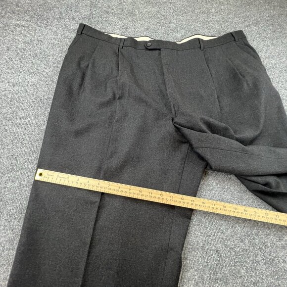 PRINCIPE Made in Italy Wool Cashmere Pleated Dress Pants Cuffed Hem ITALY 50 - Picture 4 of 13